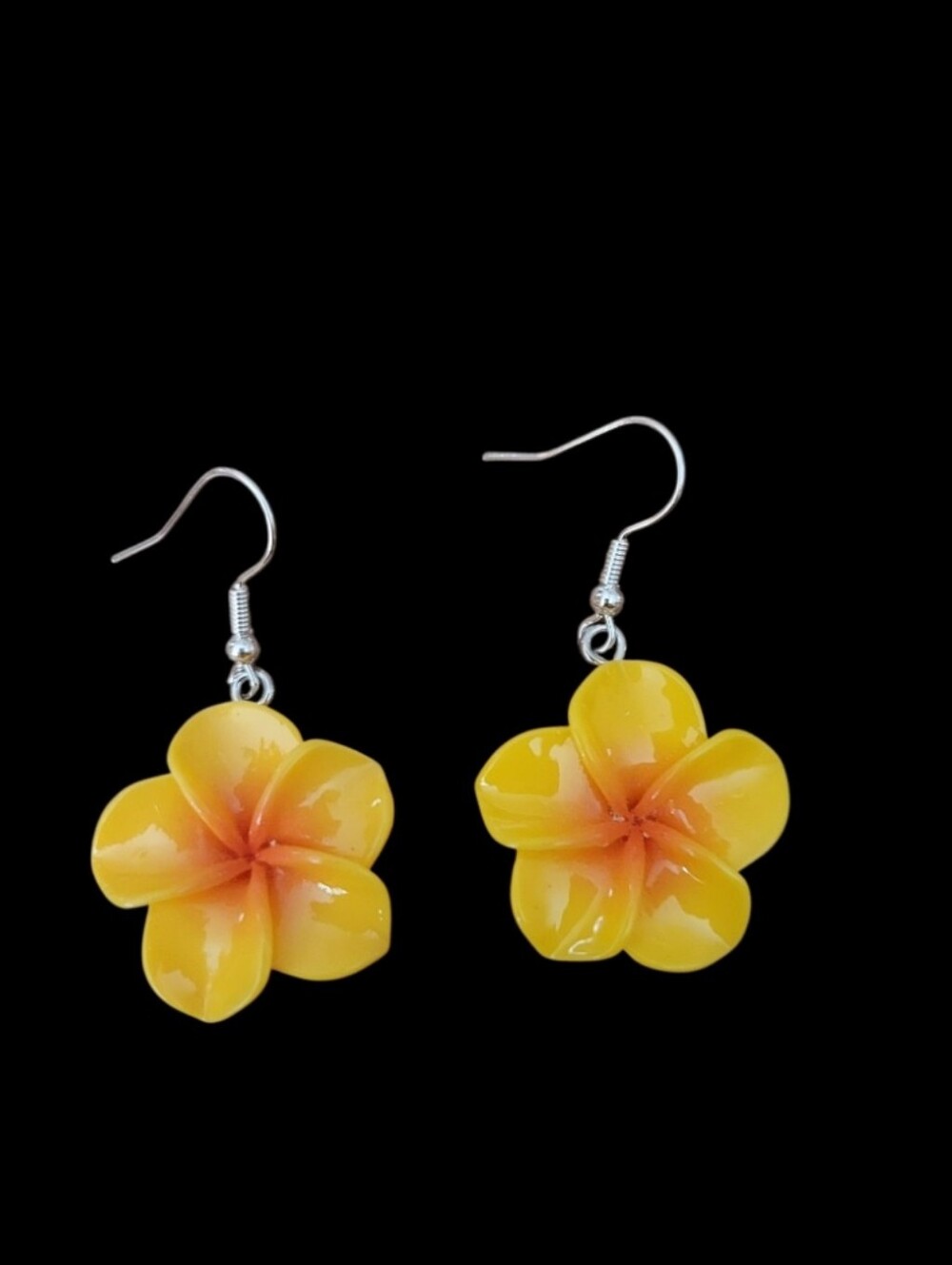 Yellow Tropical Flower Earrings